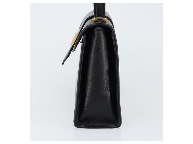 SAINT LAURENT Borsa a mano in pelle nera e oro Auth mr1566 Nero D'oro - vista 3