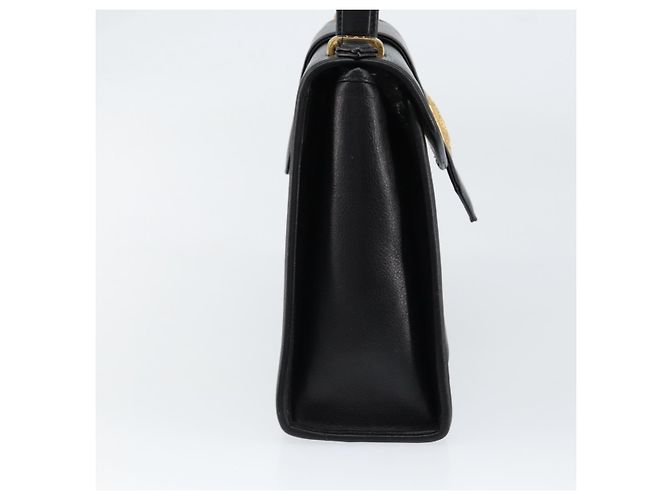 SAINT LAURENT Borsa a mano in pelle nera e oro Auth mr1566 Nero D'oro - vista 4