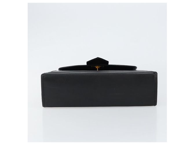 SAINT LAURENT Borsa a mano in pelle nera e oro Auth mr1566 Nero D'oro - vista 5