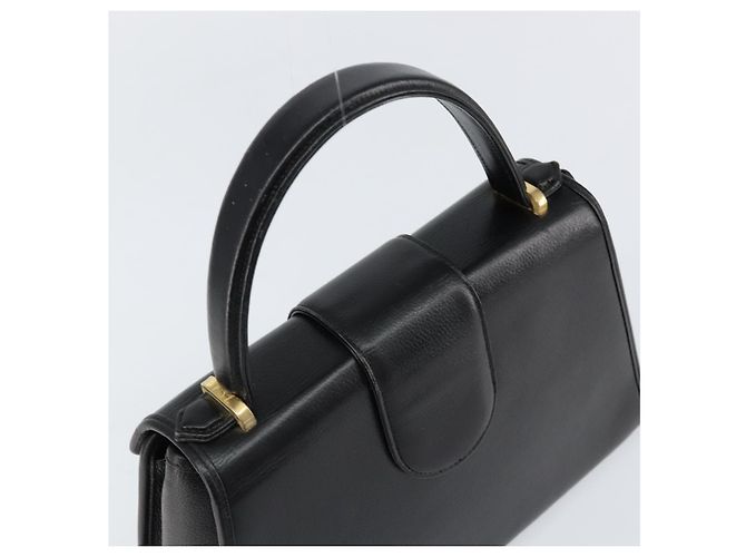SAINT LAURENT Borsa a mano in pelle nera e oro Auth mr1566 Nero D'oro - vista 6