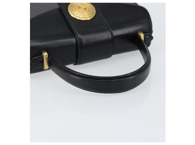 SAINT LAURENT Borsa a mano in pelle nera e oro Auth mr1566 Nero D'oro - vista 7