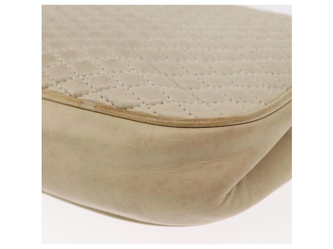 BALLY Borsa a Spalla a Catena Pelle Bianca Oro Auth bs31196 Bianco D'oro - vista 16
