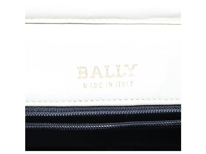 BALLY Borsa a Spalla a Catena Pelle Bianca Oro Auth bs31196 Bianco D'oro - vista 18