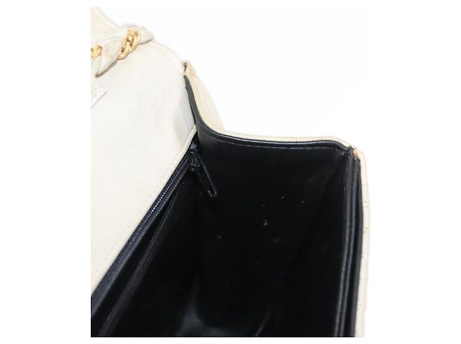 BALLY Borsa a Spalla a Catena Pelle Bianca Oro Auth bs31196 Bianco D'oro - vista 19