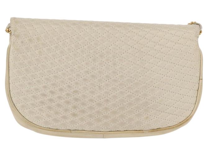 BALLY Borsa a Spalla a Catena Pelle Bianca Oro Auth bs31196 Bianco D'oro - vista 2