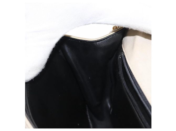 BALLY Borsa a Spalla a Catena Pelle Bianca Oro Auth bs31196 Bianco D'oro - vista 20