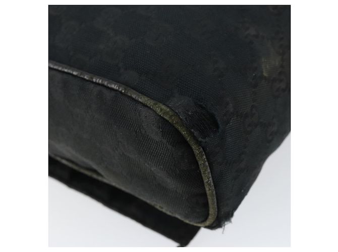 Borsa a Spalla GG Canvas Gucci Nera Argento 146236 Auth 151273 Nero - vista 16