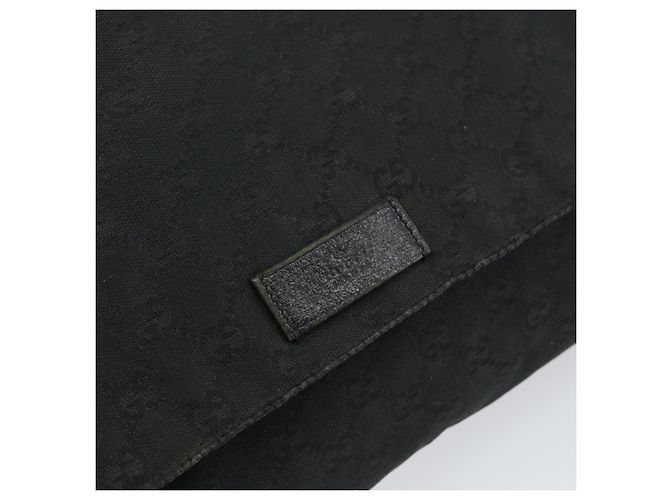 Borsa a Spalla GG Canvas Gucci Nera Argento 146236 Auth 151273 Nero - vista 17