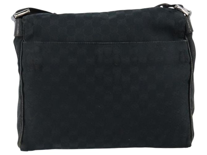 Borsa a Spalla GG Canvas Gucci Nera Argento 146236 Auth 151273 Nero - vista 2