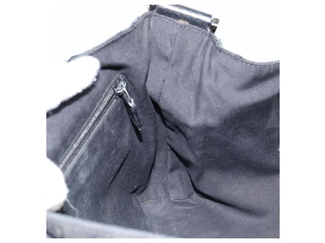 Borsa a Spalla GG Canvas Gucci Nera Argento 146236 Auth 151273 Nero - vista 20
