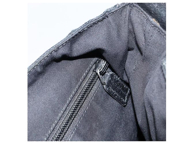 Borsa a Spalla GG Canvas Gucci Nera Argento 146236 Auth 151273 Nero - vista 22