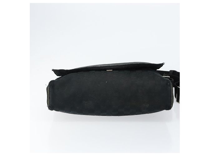 Borsa a Spalla GG Canvas Gucci Nera Argento 146236 Auth 151273 Nero - vista 5