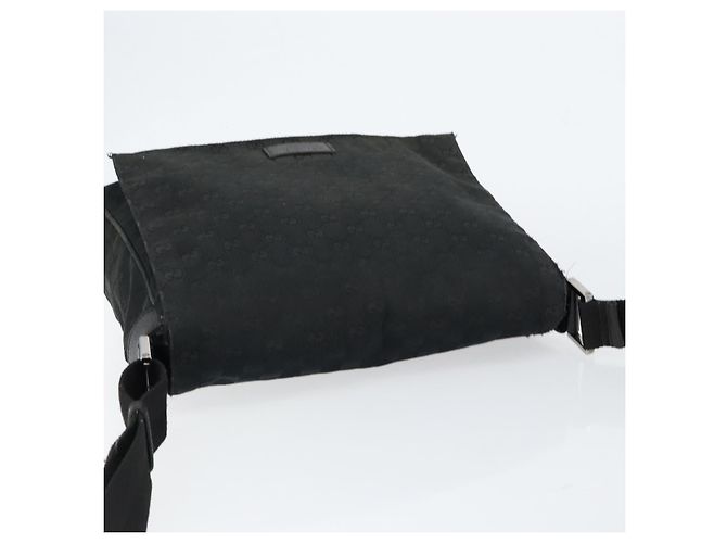 Borsa a Spalla GG Canvas Gucci Nera Argento 146236 Auth 151273 Nero - vista 6