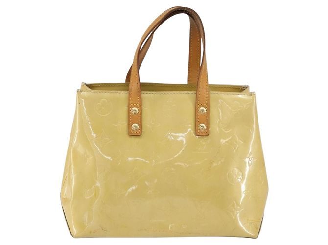 LOUIS VUITTON Monogram Vernis Reade PM Borsa a Mano Beige M91334 LV Auth BA7912 - vista 13