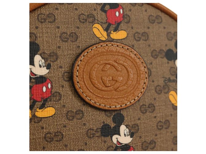 GUCCI Mini Rucksack Kette Micro GG Supreme Disney PVC Beige 603730 Auth am9593M - Ansicht 20