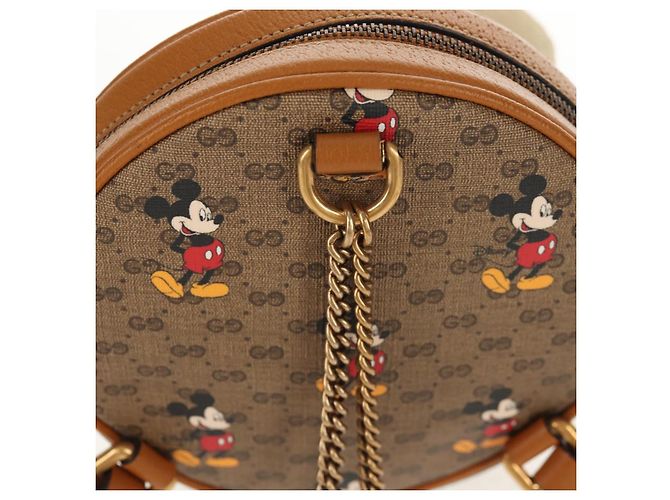 GUCCI Mini Rucksack Kette Micro GG Supreme Disney PVC Beige 603730 Auth am9593M - Ansicht 9