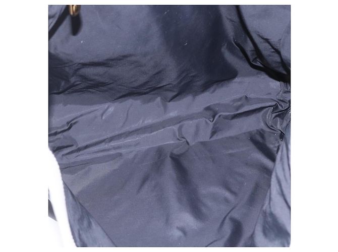 Borsa Tote Miu Miu in pelle nera e grigia Auth BA8020 Marrone Nero - vista 11