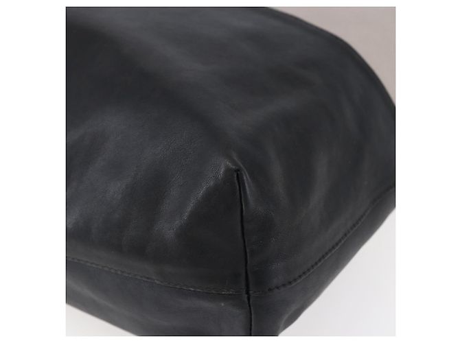 Borsa Tote Miu Miu in pelle nera e grigia Auth BA8020 Marrone Nero - vista 14