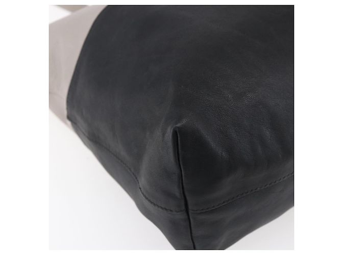 Borsa Tote Miu Miu in pelle nera e grigia Auth BA8020 Marrone Nero - vista 15