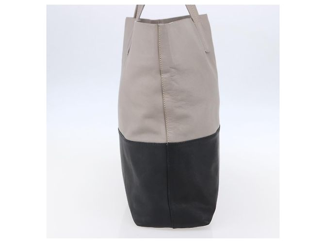Borsa Tote Miu Miu in pelle nera e grigia Auth BA8020 Marrone Nero - vista 3