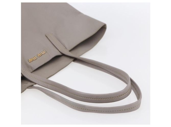 Borsa Tote Miu Miu in pelle nera e grigia Auth BA8020 Marrone Nero - vista 7