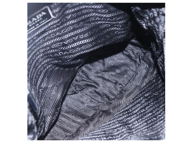 Borsa a Spalla PRADA Nylon Nero Argento Autentica ka123 - vista 10