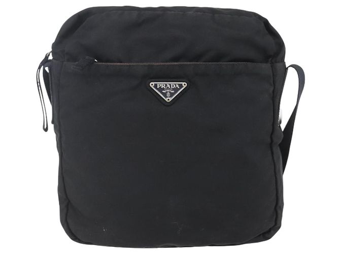Borsa a Spalla PRADA Nylon Nero Argento Autentica ka123 - vista 13