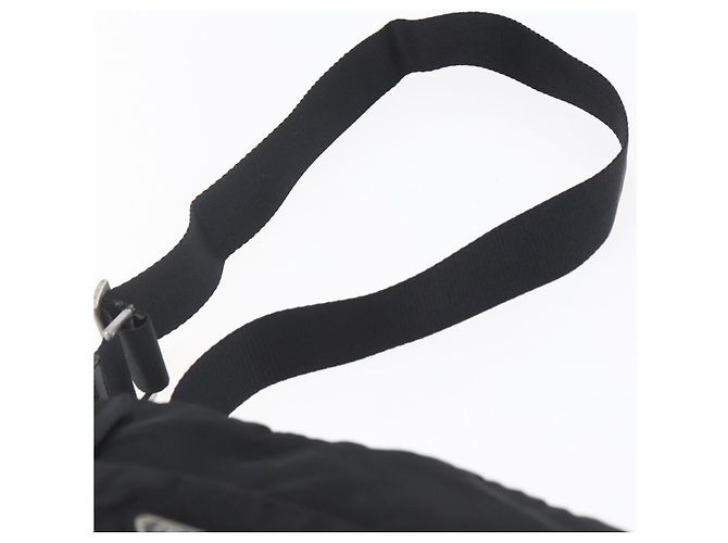 Borsa a Spalla PRADA Nylon Nero Argento Autentica ka123 - vista 14
