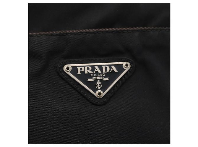 Borsa a Spalla PRADA Nylon Nero Argento Autentica ka123 - vista 19