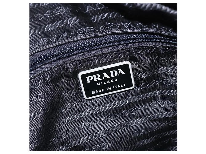 Borsa a Spalla PRADA Nylon Nero Argento Autentica ka123 - vista 20