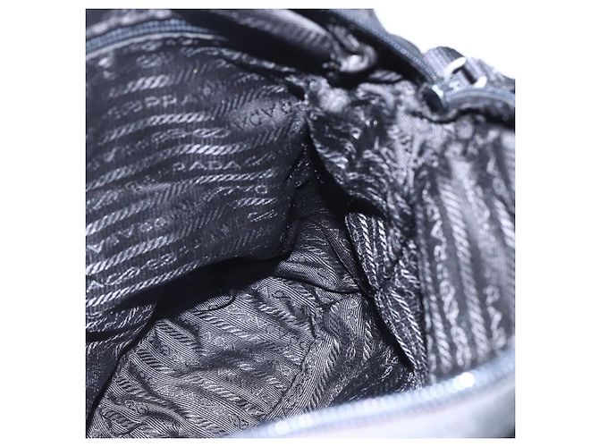 Borsa a Spalla PRADA Nylon Nero Argento Autentica ka123 - vista 22