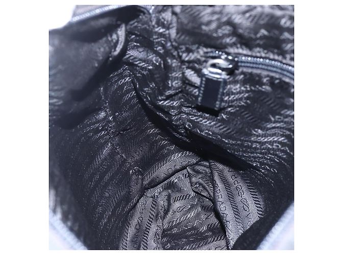 Borsa a Spalla PRADA Nylon Nero Argento Autentica ka123 - vista 23