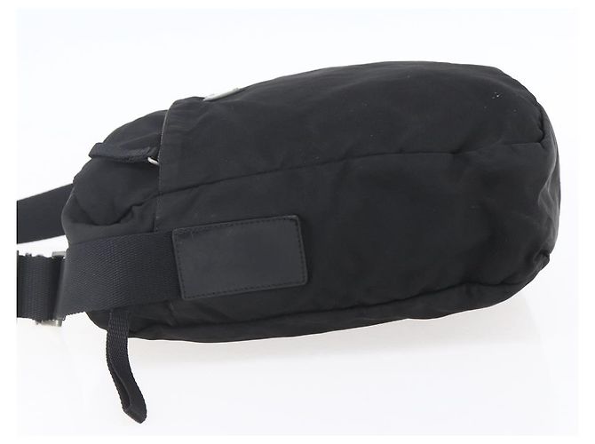 Borsa a Spalla PRADA Nylon Nero Argento Autentica ka123 - vista 3