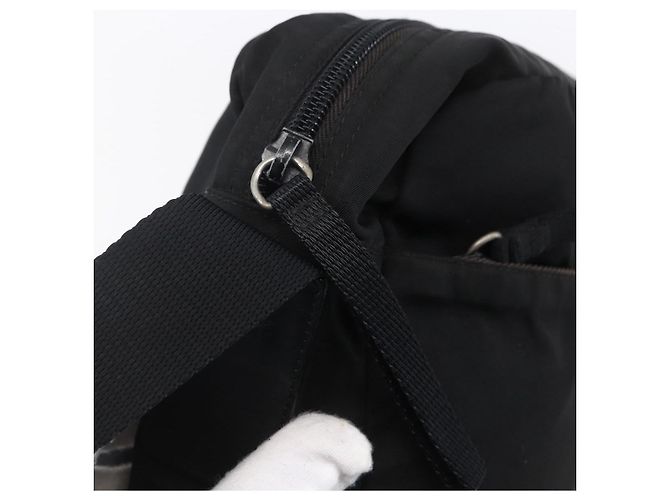 Borsa a Spalla PRADA Nylon Nero Argento Autentica ka123 - vista 9