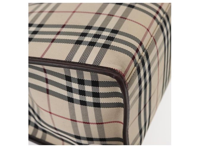 BURBERRY Nova Check Handtasche aus Canvas Beige Silber Authentisch ka042 - Ansicht 10
