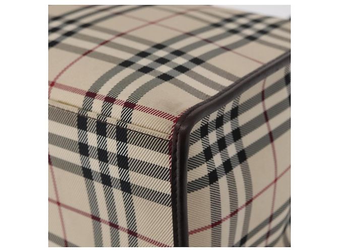 BURBERRY Nova Check Handtasche aus Canvas Beige Silber Authentisch ka042 - Ansicht 14
