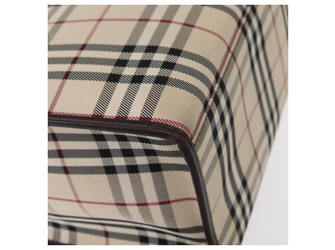 BURBERRY Nova Check Handtasche aus Canvas Beige Silber Authentisch ka042 - Ansicht 15