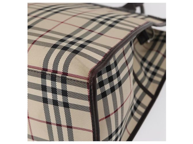 BURBERRY Nova Check Handtasche aus Canvas Beige Silber Authentisch ka042 - Ansicht 16