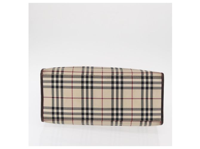 BURBERRY Nova Check Handtasche aus Canvas Beige Silber Authentisch ka042 - Ansicht 6
