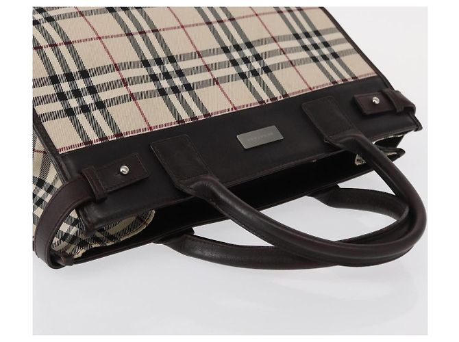 BURBERRY Nova Check Handtasche aus Canvas Beige Silber Authentisch ka042 - Ansicht 7
