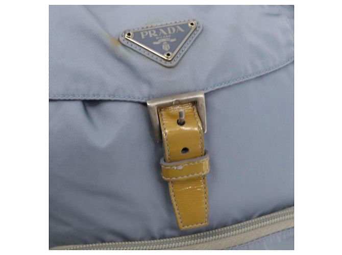 PRADA Backpack Nylon Light Blue Silver Auth 152634 Silvery - view 21