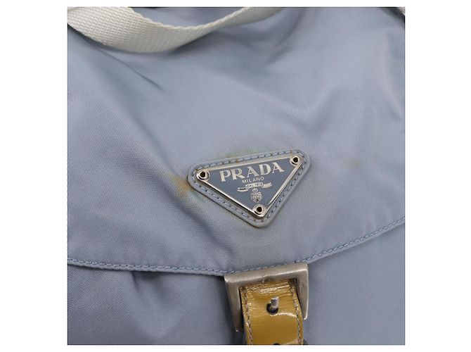PRADA Backpack Nylon Light Blue Silver Auth 152634 Silvery - view 22
