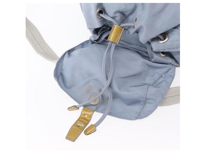 PRADA Backpack Nylon Light Blue Silver Auth 152634 Silvery - view 24