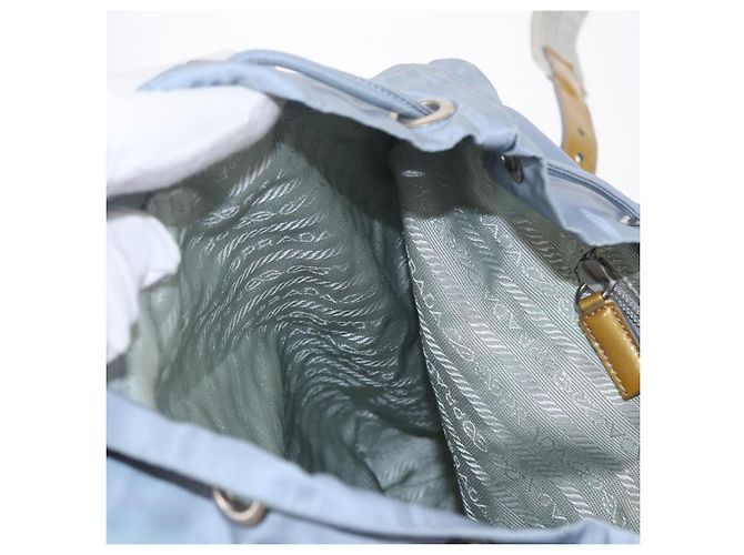 PRADA Backpack Nylon Light Blue Silver Auth 152634 Silvery - view 27