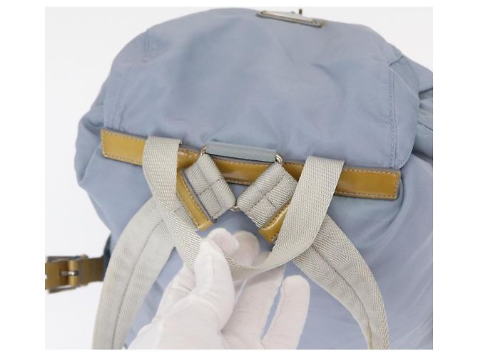 PRADA Backpack Nylon Light Blue Silver Auth 152634 Silvery - view 6