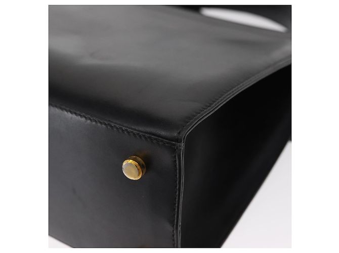 Borsa a mano Vala in pelle 2 in 1 nera e oro Auth BA7663 di Salvatore Ferragamo Nero D'oro - vista 18