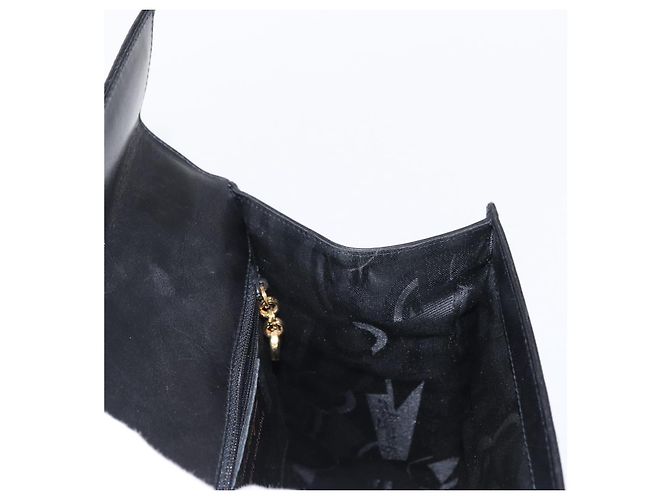 Borsa a mano Vala in pelle 2 in 1 nera e oro Auth BA7663 di Salvatore Ferragamo Nero D'oro - vista 20