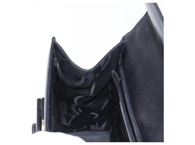 Borsa a mano Vala in pelle 2 in 1 nera e oro Auth BA7663 di Salvatore Ferragamo Nero D'oro - vista 21