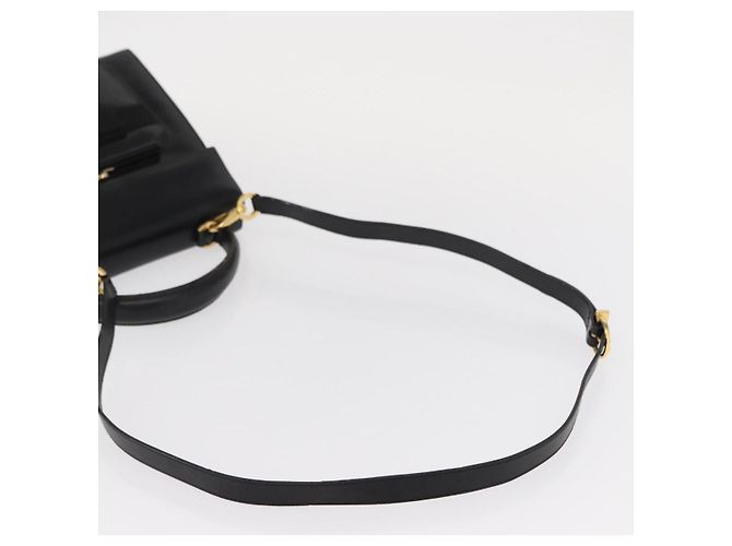 Borsa a mano Vala in pelle 2 in 1 nera e oro Auth BA7663 di Salvatore Ferragamo Nero D'oro - vista 8