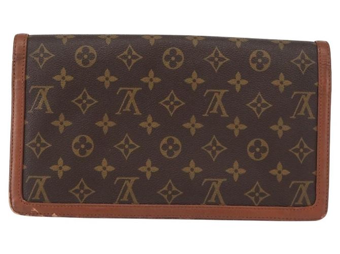LOUIS VUITTON Pochette Damier Monogram GM Borsa Clutch M51810 LV Auth 155136 Monogramma - vista 2